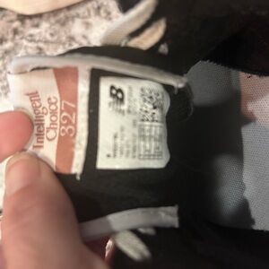 New Balance 327 Black and White Sneakers